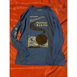 Harry Potter Lootwear Shirt Mens XL Long Sleeve Advanced Potion Making Blue